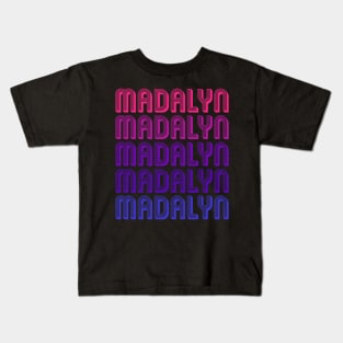 Madalyn - Retro Minimal Line Pattern Kids T-Shirt